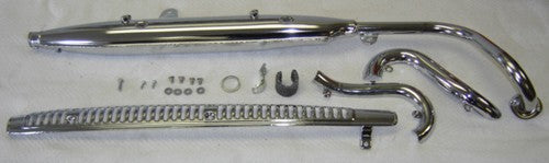 (08A) Muffler Assy. Complete Chrome Honda CT70K0 CT70K0H OEM-hondanuts-Z50-CT70-QA50-SL70-XR75-parts-NOS-OEM-Honda