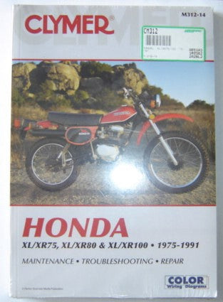 Clymer Repair Manual Honda XL/XR75 XL/XR80 XL/XR100 1975-1991-hondanuts-Z50-CT70-QA50-SL70-XR75-parts-NOS-OEM-Honda