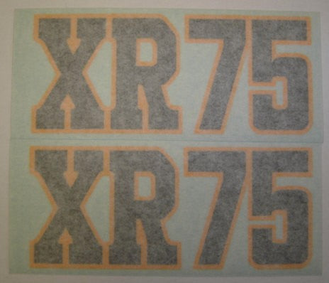 Side Cover Decal Set Honda XR75K2-1976-hondanuts-Z50-CT70-QA50-SL70-XR75-parts-NOS-OEM-Honda