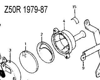 (15) Decal Air Cleaner Honda Z50K3-78 Z50R 1979-87 CT70K1-82-hondanuts-Z50-CT70-QA50-SL70-XR75-parts-NOS-OEM-Honda