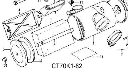 (15) Decal Air Cleaner Honda Z50K3-78 Z50R 1979-87 CT70K1-82-hondanuts-Z50-CT70-QA50-SL70-XR75-parts-NOS-OEM-Honda