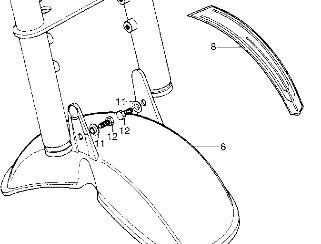 Decal Front or Rear Fender Stripe Honda QA50K2-hondanuts-Z50-CT70-QA50-SL70-XR75-parts-NOS-OEM-Honda