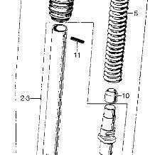Front Fork Spring Honda CT70K0 CT70K0H-hondanuts-Z50-CT70-QA50-SL70-XR75-parts-NOS-OEM-Honda
