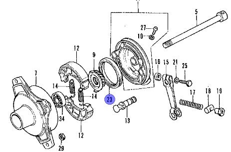 (24) Speedometer Drive Seal Honda CT70 CT90 SL70 OEM-hondanuts-Z50-CT70-QA50-SL70-XR75-parts-NOS-OEM-Honda