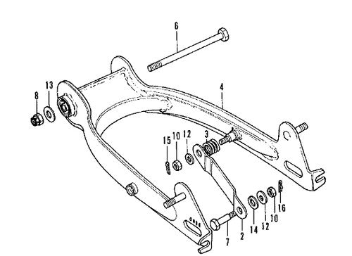 Bolt Rear Brake Stopper Honda CT70 SL70 XR75 OEM-hondanuts-Z50-CT70-QA50-SL70-XR75-parts-NOS-OEM-Honda