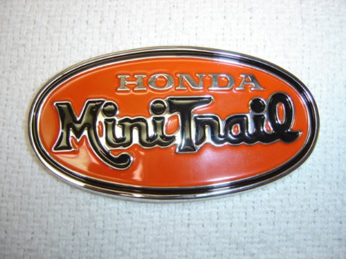 (22A) Gas Tank Badge Emblem Set Honda Z50K2 Minitrail-hondanuts-Z50-CT70-QA50-SL70-XR75-parts-NOS-OEM-Honda