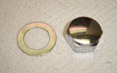 (08A, 10A) Steering Stem Nut W/ Washer Honda Z50 CT70-hondanuts-Z50-CT70-QA50-SL70-XR75-parts-NOS-OEM-Honda