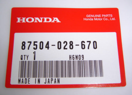 (07) Decal Muffler Warning Honda Z50K3-1978 Z50R OEM-hondanuts-Z50-CT70-QA50-SL70-XR75-parts-NOS-OEM-Honda