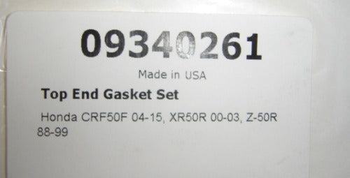 (04A) Top End Gasket Kit Honda Z50R 1988-99 XR50R CRF50F-hondanuts-Z50-CT70-QA50-SL70-XR75-parts-NOS-OEM-Honda
