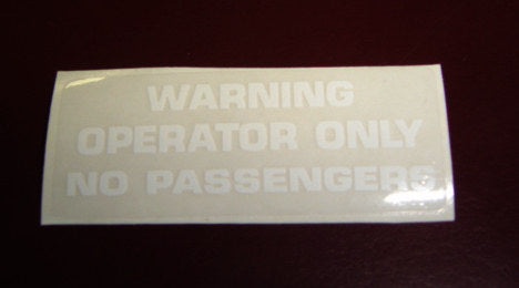 Decal Operator Only Honda Z50 Z50R CT70 CT90 CT110-hondanuts-Z50-CT70-QA50-SL70-XR75-parts-NOS-OEM-Honda
