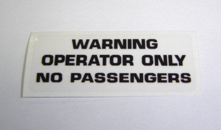 Decal Operator Only Honda Z50 Z50R CT70 CT90 CT110-hondanuts-Z50-CT70-QA50-SL70-XR75-parts-NOS-OEM-Honda