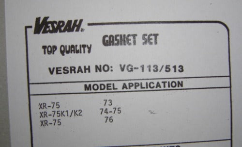 Gasket Kit Honda XR75 K0-76-hondanuts-Z50-CT70-QA50-SL70-XR75-parts-NOS-OEM-Honda