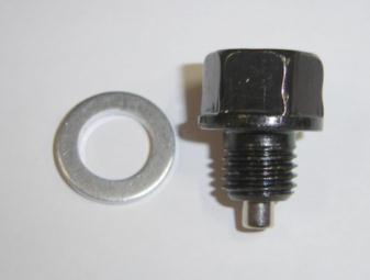 (09B/11B) Magnetic Drain Bolt & Crush Washer Kit Honda Z50 CT70 QA50-hondanuts-Z50-CT70-QA50-SL70-XR75-parts-NOS-OEM-Honda