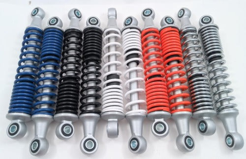 (01C) Rear Shock Set Honda Minitrail Z50R 1985-86 Blue-hondanuts-Z50-CT70-QA50-SL70-XR75-parts-NOS-OEM-Honda
