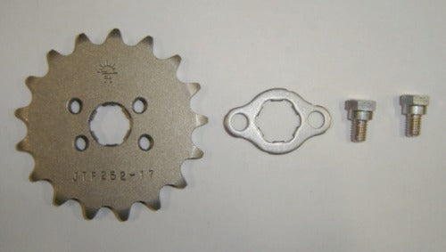 (08A, 09A, 11A) Front Drive Sprocket w/ plate and bolts Honda Z50 CT70 SL70-hondanuts-Z50-CT70-QA50-SL70-XR75-parts-NOS-OEM-Honda