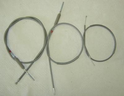 Honda QA50 K0 K1 K2 K3  Reproduction Gray Cable Set Throttle and Brake Cables-hondanuts-Z50-CT70-QA50-SL70-XR75-parts-NOS-OEM-Honda