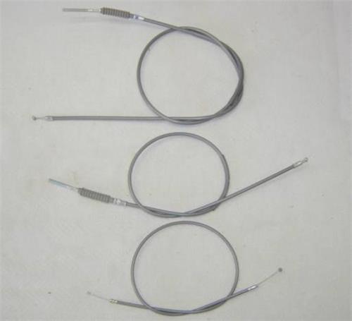 (01B) Honda Z50 K0 Minitrail Reproduction Gray Cable Set Throttle and Brake Cables-hondanuts-Z50-CT70-QA50-SL70-XR75-parts-NOS-OEM-Honda