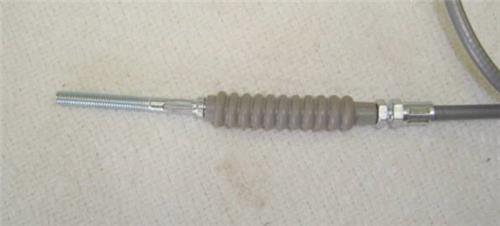 (01B) Honda Z50 K0 Minitrail Reproduction Gray Cable Set Throttle and Brake Cables-hondanuts-Z50-CT70-QA50-SL70-XR75-parts-NOS-OEM-Honda