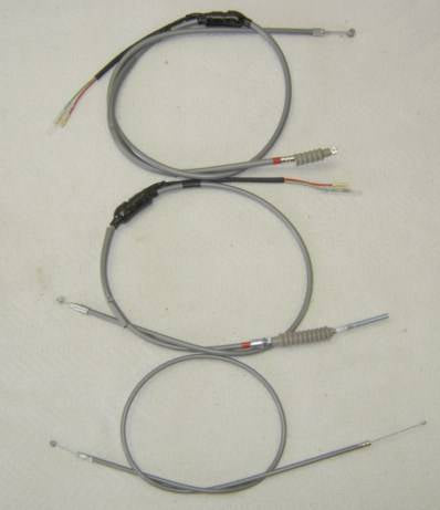 (01D) Honda Z50 K2 Minitrail Reproduction Gray Cable Set Throttle and Brake Cables-hondanuts-Z50-CT70-QA50-SL70-XR75-parts-NOS-OEM-Honda