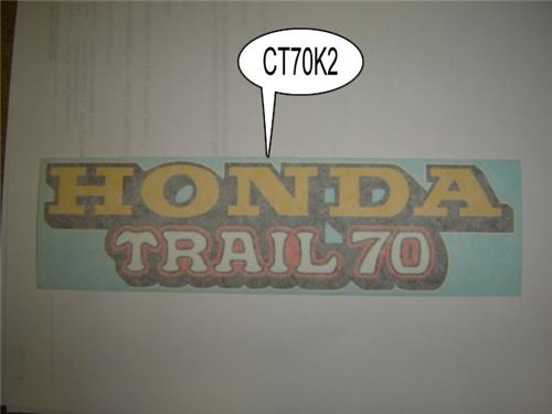 (11E/12E) Honda CT70 K2 3 Speed Main Frame Decal Set-hondanuts-Z50-CT70-QA50-SL70-XR75-parts-NOS-OEM-Honda