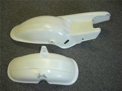 (06D) Plastic Fender Set Honda QA50 K1 K2 K3 White-hondanuts-Z50-CT70-QA50-SL70-XR75-parts-NOS-OEM-Honda
