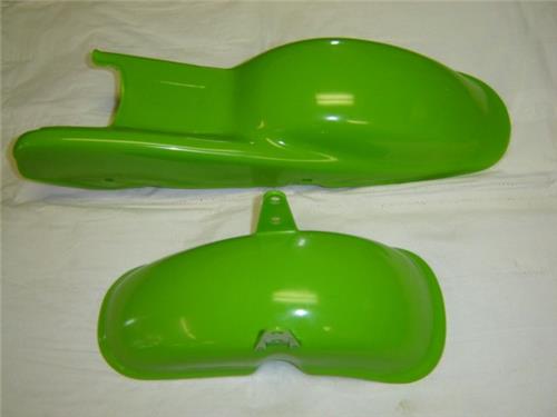 (06B) Fender Set Honda QA50 K0 Green Plastic-hondanuts-Z50-CT70-QA50-SL70-XR75-parts-NOS-OEM-Honda