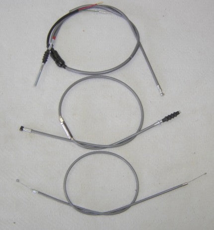 Cable Set Gray Honda CT70K0H Reproduction-hondanuts-Z50-CT70-QA50-SL70-XR75-parts-NOS-OEM-Honda