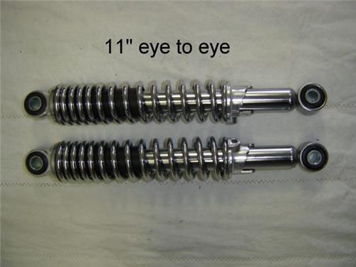 Rear Shock Set Honda SL70 XL70 XR75 Chrome-hondanuts-Z50-CT70-QA50-SL70-XR75-parts-NOS-OEM-Honda