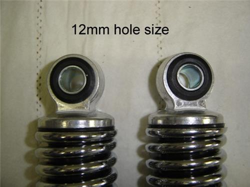 (01) Rear Shock Set Honda SL70 XL70 XR75 Chrome-hondanuts-Z50-CT70-QA50-SL70-XR75-parts-NOS-OEM-Honda