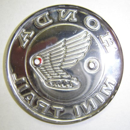 (23/24) Gas Tank Badges Honda  Z50 Minitrail K0 K1 Round  Emblems Set with Screws-hondanuts-Z50-CT70-QA50-SL70-XR75-parts-NOS-OEM-Honda