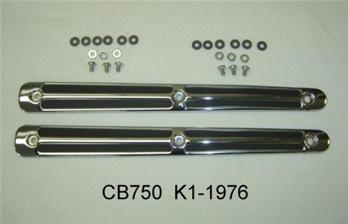 Heat Shield Set Honda CB750 Exhaust Muffler K1-76-hondanuts-Z50-CT70-QA50-SL70-XR75-parts-NOS-OEM-Honda