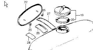 (26/27/28) Decal Gas Tank Warning Honda Z50K0, K1, K2-hondanuts-Z50-CT70-QA50-SL70-XR75-parts-NOS-OEM-Honda