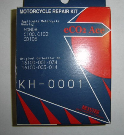 Carburetor Rebuild Kit Honda CA100 Keyster-hondanuts-Z50-CT70-QA50-SL70-XR75-parts-NOS-OEM-Honda
