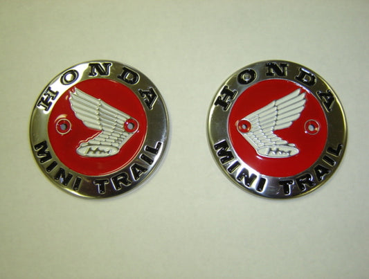 Gas Tank Badges Honda Z50 Minitrail K0 K1 Round Emblems Set with Screws