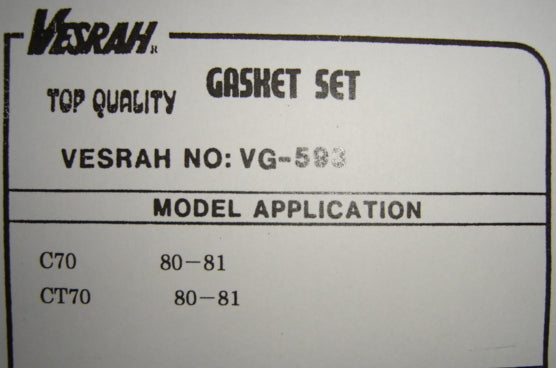 Top End Gasket Kit Honda CT70 1980-1981-hondanuts-Z50-CT70-QA50-SL70-XR75-parts-NOS-OEM-Honda