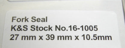 (18B) K&S Fork Oil Seal Set Honda XR75 SL70 ST90 ST90