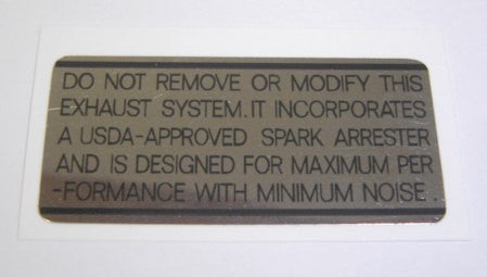 Decal Muffler Warning Honda SL70K0-hondanuts-Z50-CT70-QA50-SL70-XR75-parts-NOS-OEM-Honda