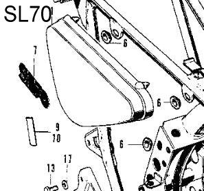 (09) Decal Muffler Warning Honda SL70K0-hondanuts-Z50-CT70-QA50-SL70-XR75-parts-NOS-OEM-Honda