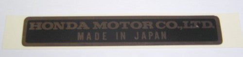 Decal "Made in Japan" Honda Z50K3-K6 QA50 XR75 OEM-hondanuts-Z50-CT70-QA50-SL70-XR75-parts-NOS-OEM-Honda