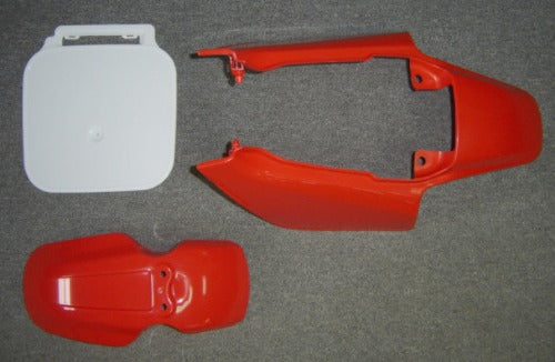 Plastics Set Red/Red Honda Z50R 1988 to 1999-hondanuts-Z50-CT70-QA50-SL70-XR75-parts-NOS-OEM-Honda