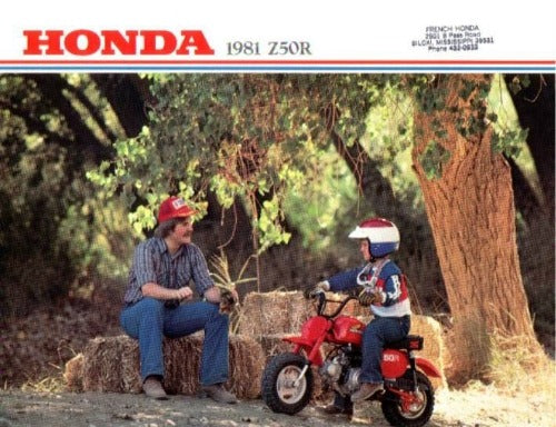 1981 Honda Z50R Sales Brochure-hondanuts-Z50-CT70-QA50-SL70-XR75-parts-NOS-OEM-Honda