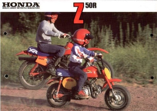 1984 Honda Z50R Sales Brochure-hondanuts-Z50-CT70-QA50-SL70-XR75-parts-NOS-OEM-Honda