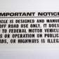 Decal Important Notice Honda Z50 Z50R-hondanuts-Z50-CT70-QA50-SL70-XR75-parts-NOS-OEM-Honda