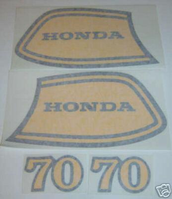 Gas Tank Decal Set Honda SL70 K1-hondanuts-Z50-CT70-QA50-SL70-XR75-parts-NOS-OEM-Honda