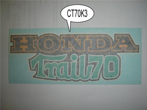 Honda CT70 K3 3 Speed Main Frame Decal Set-hondanuts-Z50-CT70-QA50-SL70-XR75-parts-NOS-OEM-Honda