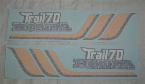 Honda CT70 1977 3 Speed Main Frame Decal Set-hondanuts-Z50-CT70-QA50-SL70-XR75-parts-NOS-OEM-Honda