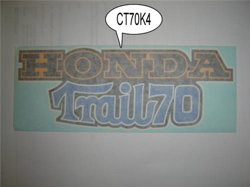 Honda CT70 1977 Frame Decal Graphic Set - Reproduction Decals For CT70 Restoration