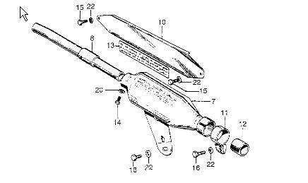 (11) Muffler Clamp Black or Silver Honda Z50K0-K2 QA50-hondanuts-Z50-CT70-QA50-SL70-XR75-parts-NOS-OEM-Honda